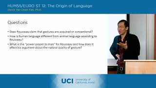 The Origin of Language - 7-2 - Jean Jacques Rousseau 1 - Discussion