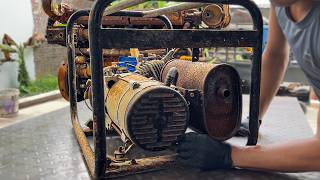 Completely Restore The Old Generator Engine, Ingenious Revival / Repair & Reuse Old Rusty Generators