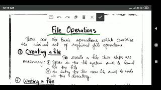 Operating System: File Operations