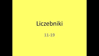 Польські числівники від 11 до 19. Польська мова для початківців.