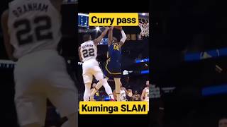 Curry great pass and Kuminga finished with a SLAM 🔥 #shorts #youtubeshorts #goldenstatewarriors #nba