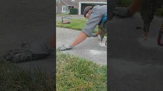 #satisfying #slabjacking Street Sidewalk Raised to Remove Tripping Hazard #concreteleveling