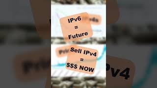 Switch to IPv6 = Get $$ From Your IPv4s #ipv6 #tech #informationtechnology