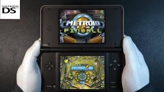 Metroid Prime Pinball Unboxing and Nintendo DSi XL Handheld Gameplay