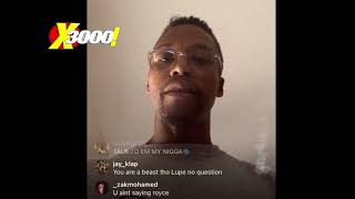 LUPE FIASCO GOES OFF ON ROYCE DA 5’9 “ NOBODY HAS RAPPED EXCEPT ME!😂 | HAS WORDS FOR MURDA MOOK