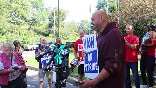 Sen. John Fetterman Speak With Reporters At UAW Strike