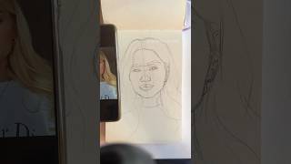 Портрет девушки, процесс скетча карандашом | Female portrait, pencil sketch process