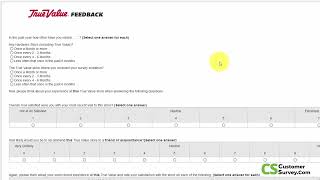 True Value Store Experience Survey | 2023