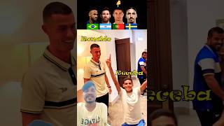 Messi VS Ronaldo VS Neymar VS Zlatan😁| Fan Interaction #shorts