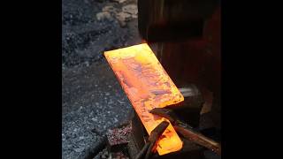 Process of making meat cutting knife #knife #forging #metal