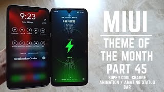 Miui 11 best theme of the month part 45 / amazing status bar and charge animation / hindi