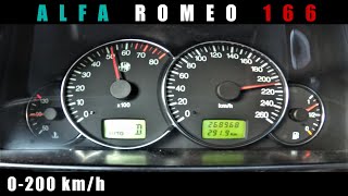 1998 Alfa Romeo 166 3.0 V6 226 KM 0-200 km/h 0-100