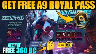 🧿Biggest Trick To Get Free A9 Royal Pass | New Wolf Hola Buddy Is HERE | UC Bonus Challange Is Here