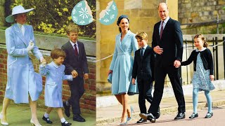 Easter Services timeline with Princess Diana and now with her grandchildren