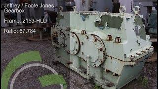 Green Industrial Quick Take - Rebuilt Foote Jones Gearbox Frame 2153-HLD Ratio 67: 1 195 HP For Sale