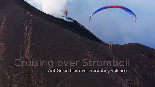 Cruising over Stromboli Volcano