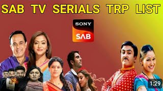 Sony Sab Week 09 Main TRP