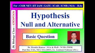 Hypothesis: null and alternative hypothesis