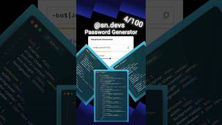 Password  Generator  l #4 Front-end projects l