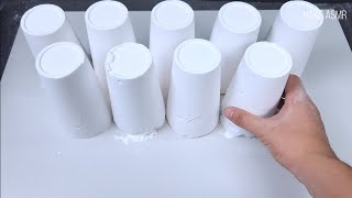 Baking Soda Crush All White Towers ASMR