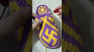 Crochet slippers. Knitting shoes.#crochet #knitting