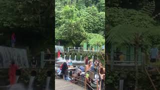 suasana air terjun Benang Kelambu di Lombok rame bangat wisatawan #airterjunterindah #lombok