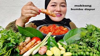 MUKBANG BUMBU DAPUR MENTAH|| JENGKOL MUDA SAMBEL TERASI#asmr#lalapanmentah