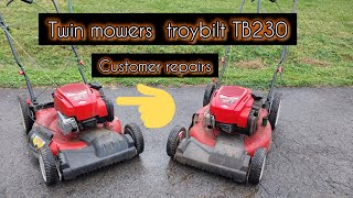 working on the first of 2 troybilt TB230 12AVB2A3711 customer repair 4/10/24