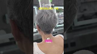 Curtinho GRISALHO +50 #shorts #hair #haircut #shorthair #hairstyle #cabelocurto