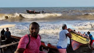 D&G first terrifying experience of dangerous bad weather transporting a🚤 from one beach to the other