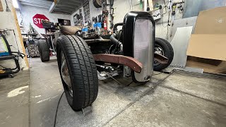 Straight 8 model t update! She’s a roller!! #car #fabrication #automobile #hotrod custom car