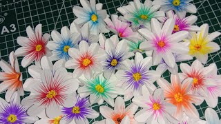 How to make paper flower for classroom decoration / Paper flower making idea for decoration