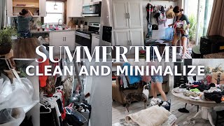 Summertime declutter and clean with me ! Minimalizing for the summer | cleaning motivation 2022