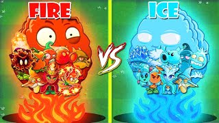 30 Plants ICE vs FIRE Battlez - Who Will Win? - Pvz 2 Plant vs Plant