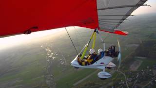 Another flexwing flight with my 7 yo daughter.  Kolejny lot motolotnią z moją 7 letnią córką.