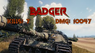 Badger Tank Destroyers 10 lvl - 7 kills, 10k damage - World of Tanks