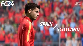 SPAIN vs SCOTLAND | EUROPEAN QUALIFIERS  23/24 [4K60] Prediction FC24 #football #soccer