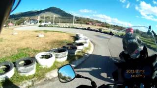 V-strom 650 vs GSX R1000 in a track!!Lardos-Rodos-greece!!