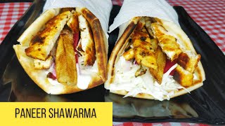 Paneer Shawarma Recipe / Arabic Veg Filling Shawarma / Home Made Veg Shawarma Recipe