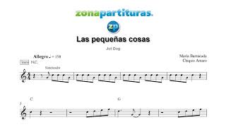 Partitura "Las pequeñas cosas" Jot Dog