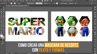 Como crear una MASCARA DE RECORTE con TEXTO Y FORMAS en ILLUSTRATOR - (Jonathanrijo.com)