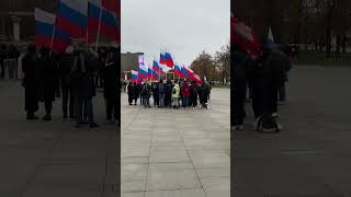 Brainwashed Russian students prove for Z flash mob in support of war in Ukraine