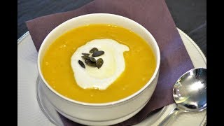 Kürbis-/Apfel- Suppe  - http://www.jeannettekocht.ch