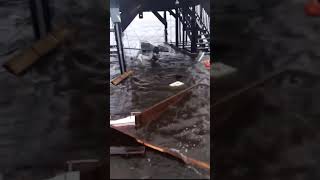 Mareas ciclonicas en las playas de Oviedo , España   17sep