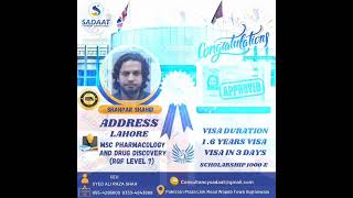 Sadaat ConsultancyCongratulations Got UK Visa 🇰🇾#Shahpar_Shahid From #Lahore Visa Duration (1.6 year