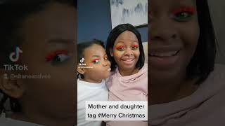 Mom and daughter tag | Christmas filter #shorts