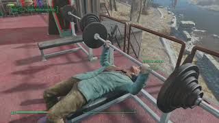 Mama Murphy bench pressing like a Top-G in Fallout 4