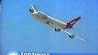 Qantas 747 landing at Longreach