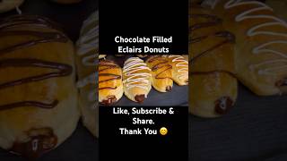 Chocolate Filled Eclairs Donuts #shorts #ytshort #foryou #viral #sidfoodsecrets