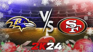 NFL 2k24 | Baltimore Ravens at San Francisco 49ers | PCSX2 | Week 16 | CPU v CPU Sim | MNF